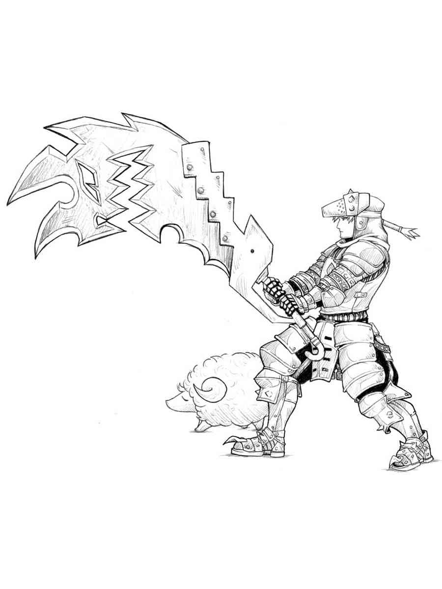 Monster Hunter Character coloring page