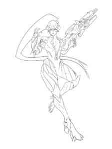 Overwatch Widowmaker coloring page