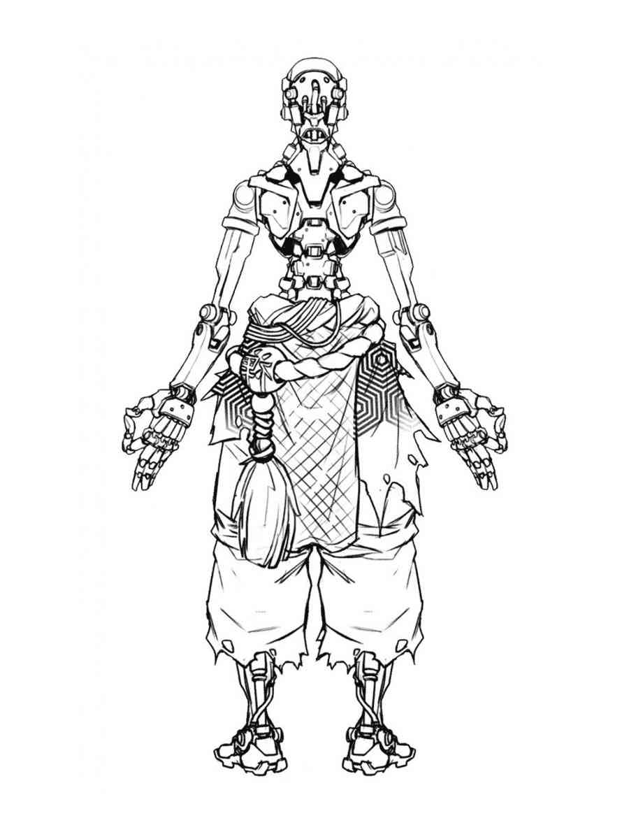 Zenyatta from Overwatch coloring page