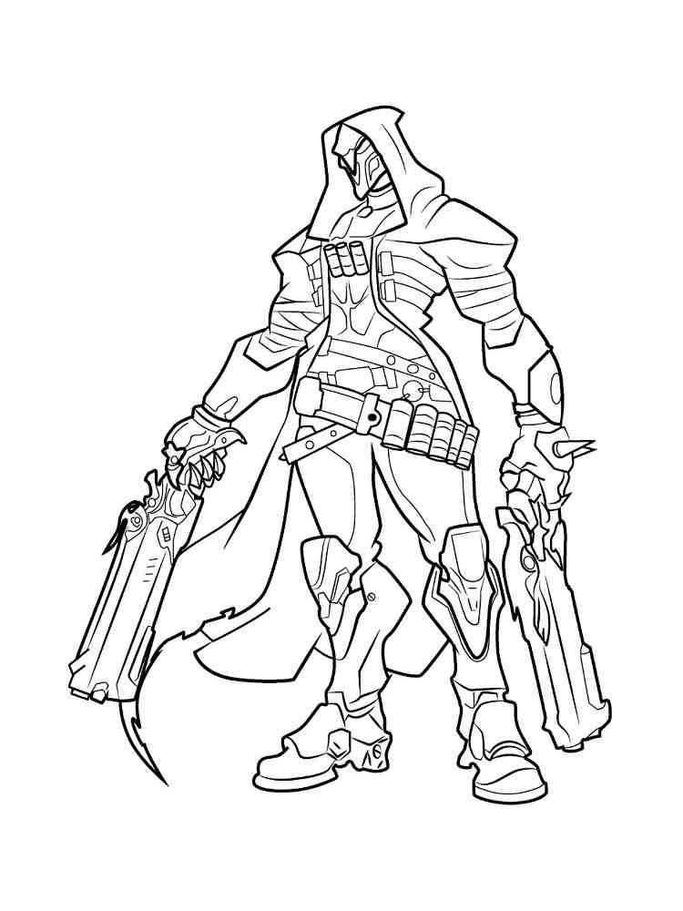 Overwatch Reaper coloring page