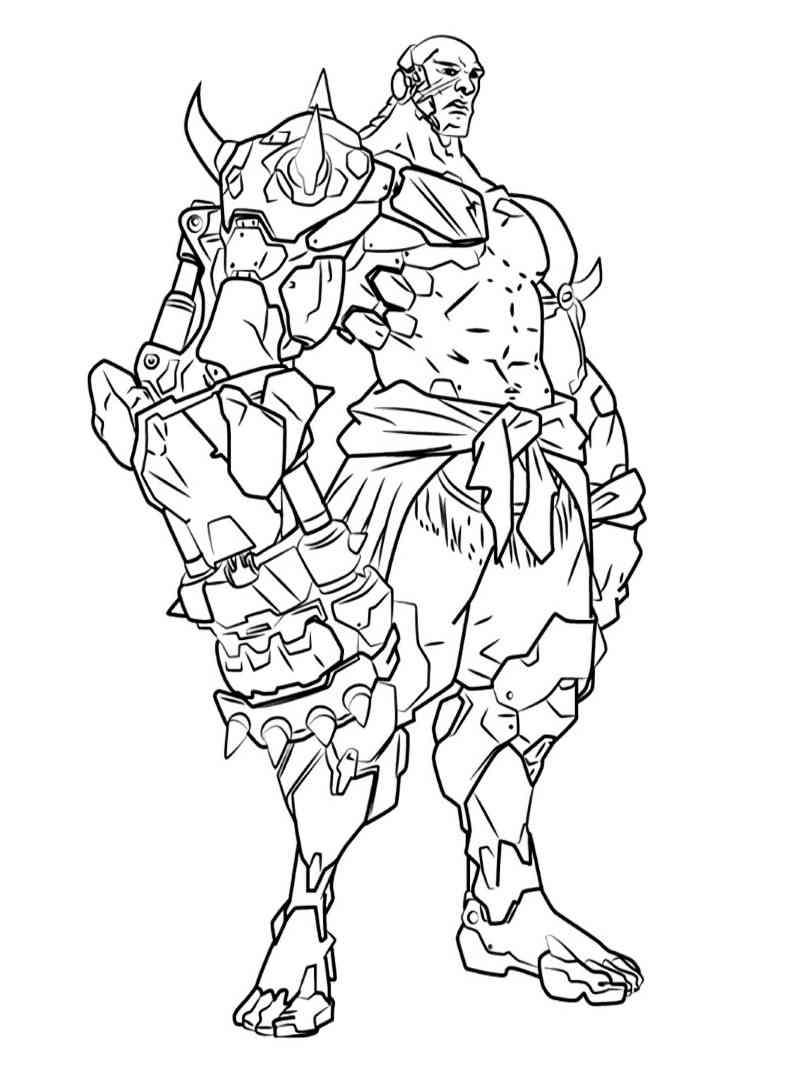 Doomfist Overwatch coloring page