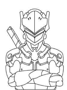 Genji Overwatch coloring page