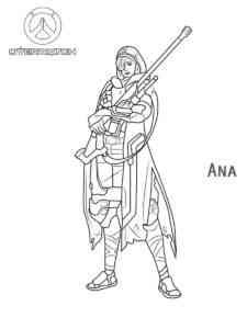Ana Overwatch coloring page