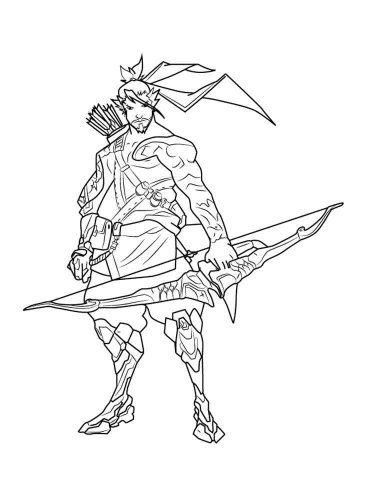 Hanzo Overwatch coloring page