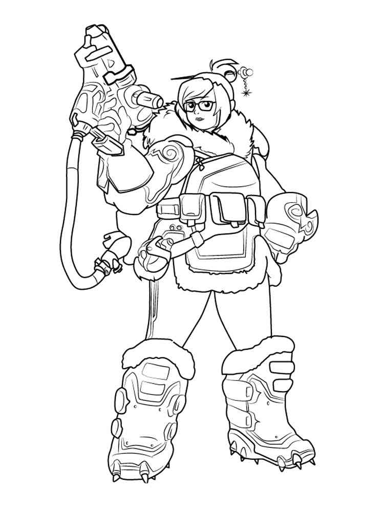 Mei Overwatch coloring page