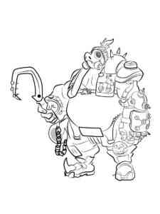 Roadhog Overwatch coloring page