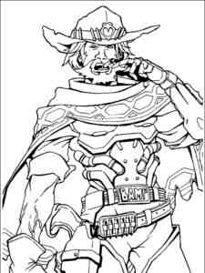 Overwatch McCree coloring page