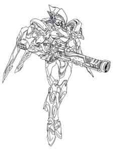 Overwatch Pharah coloring page