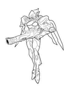 Pharah Overwatch coloring page