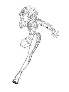 Overwatch Tracer coloring page