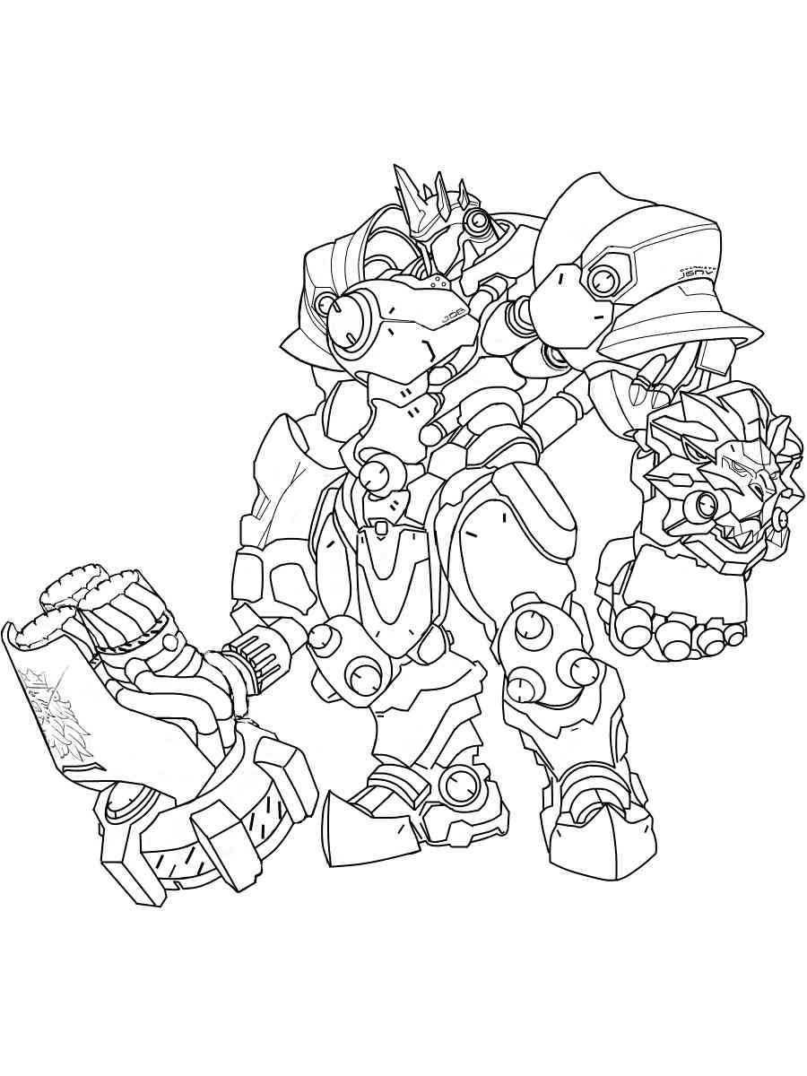 Reinhardt Overwatch coloring page