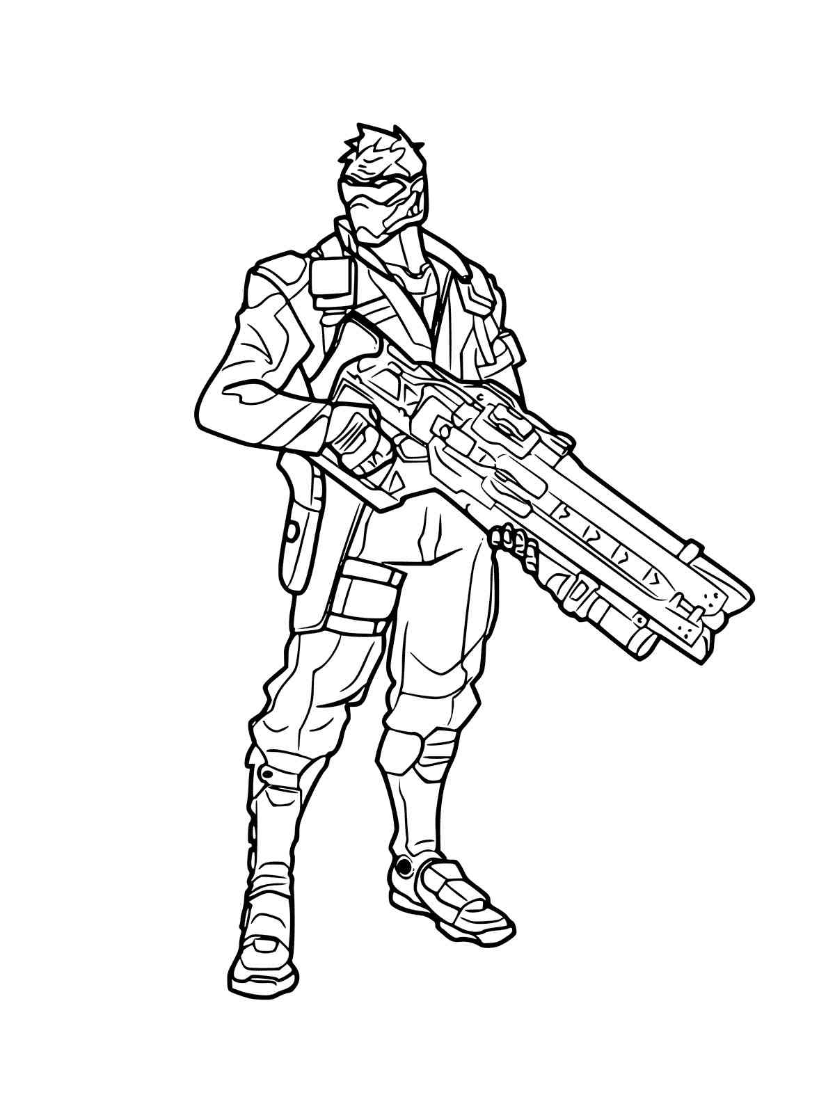 Soldier: 76 Overwatch coloring page
