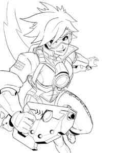 Tracer Overwatch coloring page