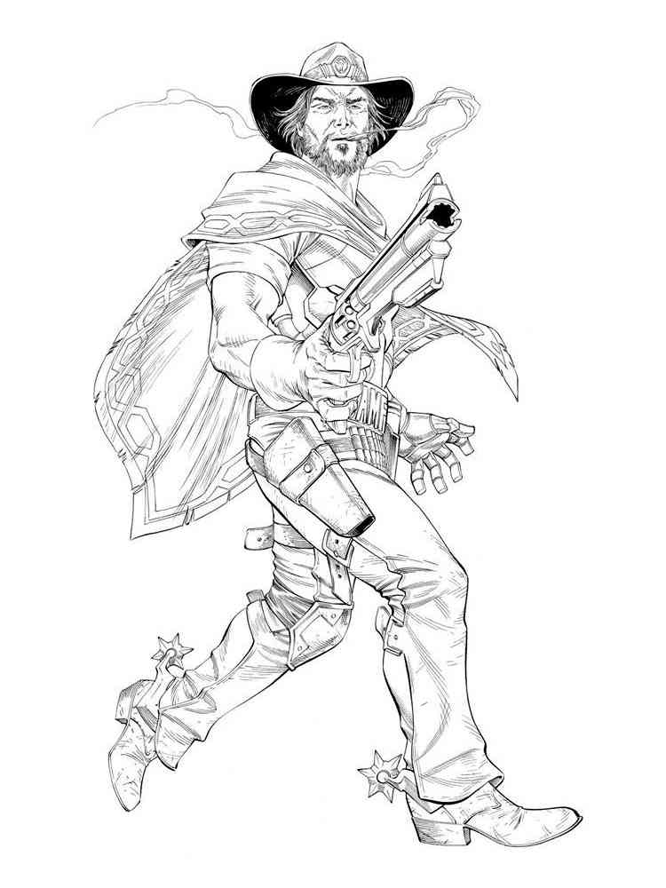 McCree from Overwatch coloring page