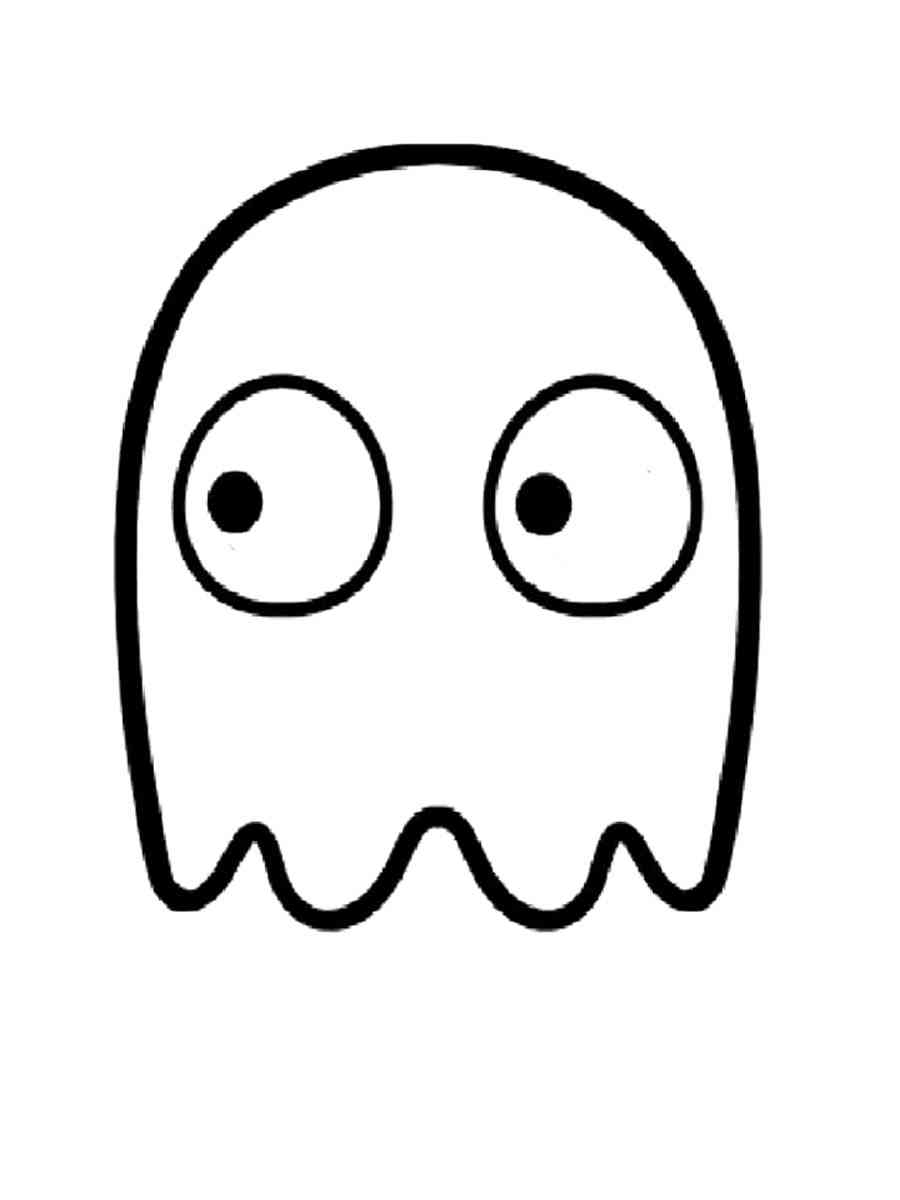 Ghost from Pacman coloring page
