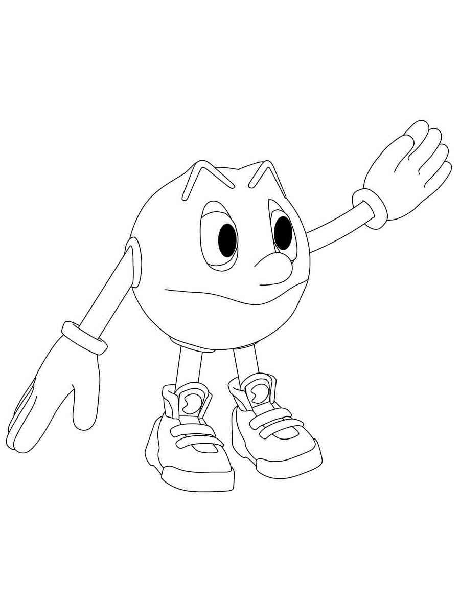 Funny Pacman coloring page