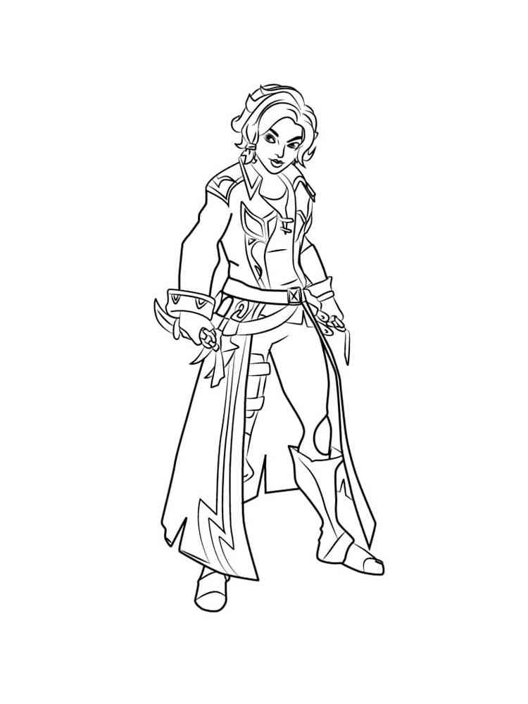 Maeve Paladins coloring page