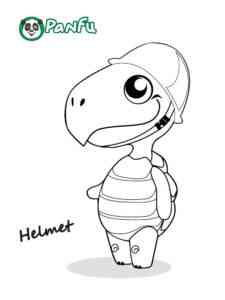 Helmet Panfu coloring page