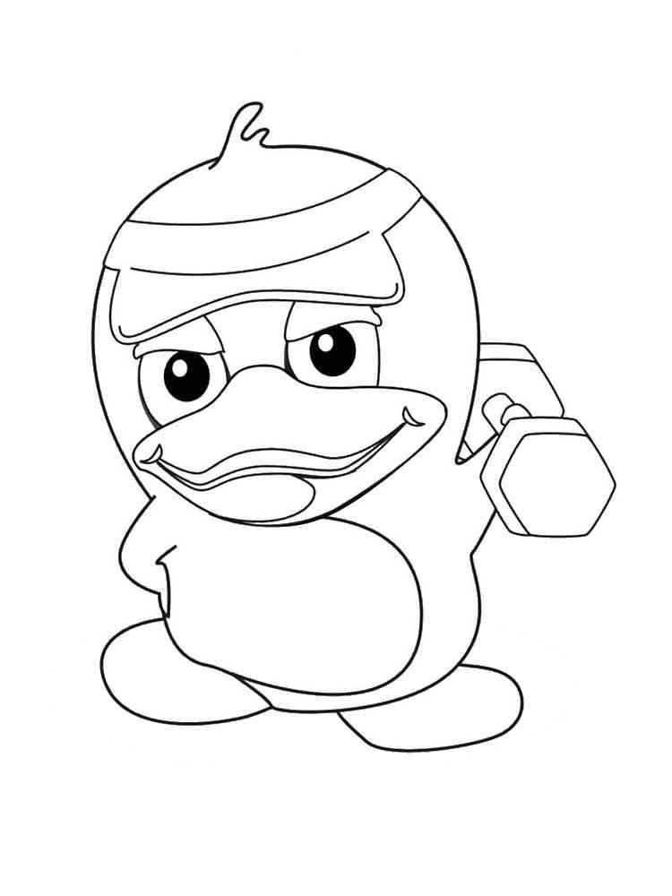 Red Bolly from Panfu coloring page