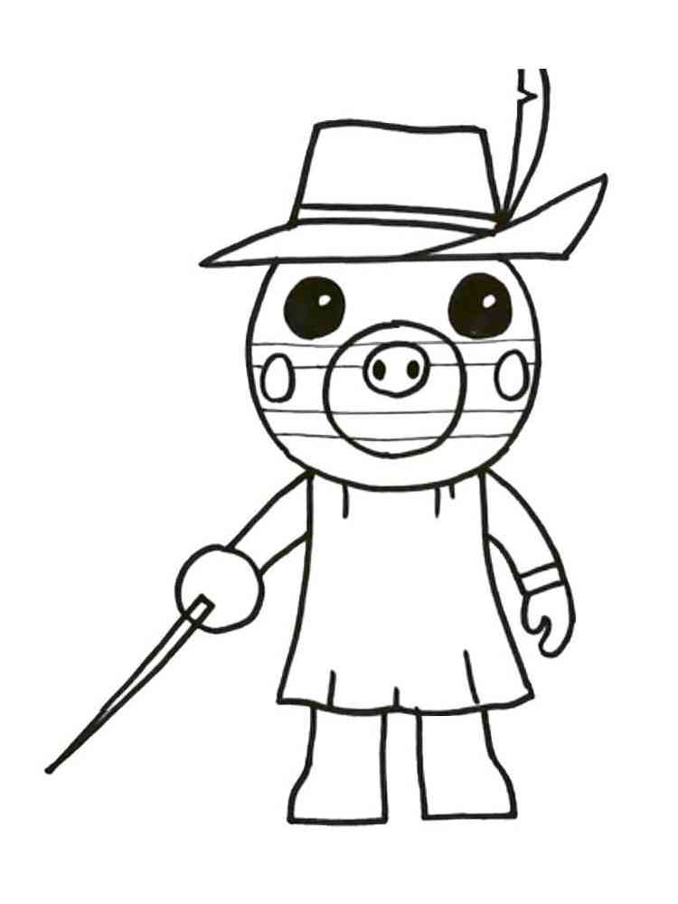 Piggy Zizzy Roblox coloring page