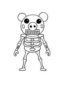 Skelly Piggy Roblox coloring page