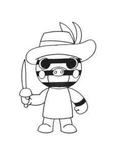 Zizzy Piggy Roblox coloring page