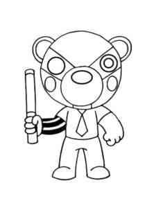 Badgy Piggy Roblox coloring page