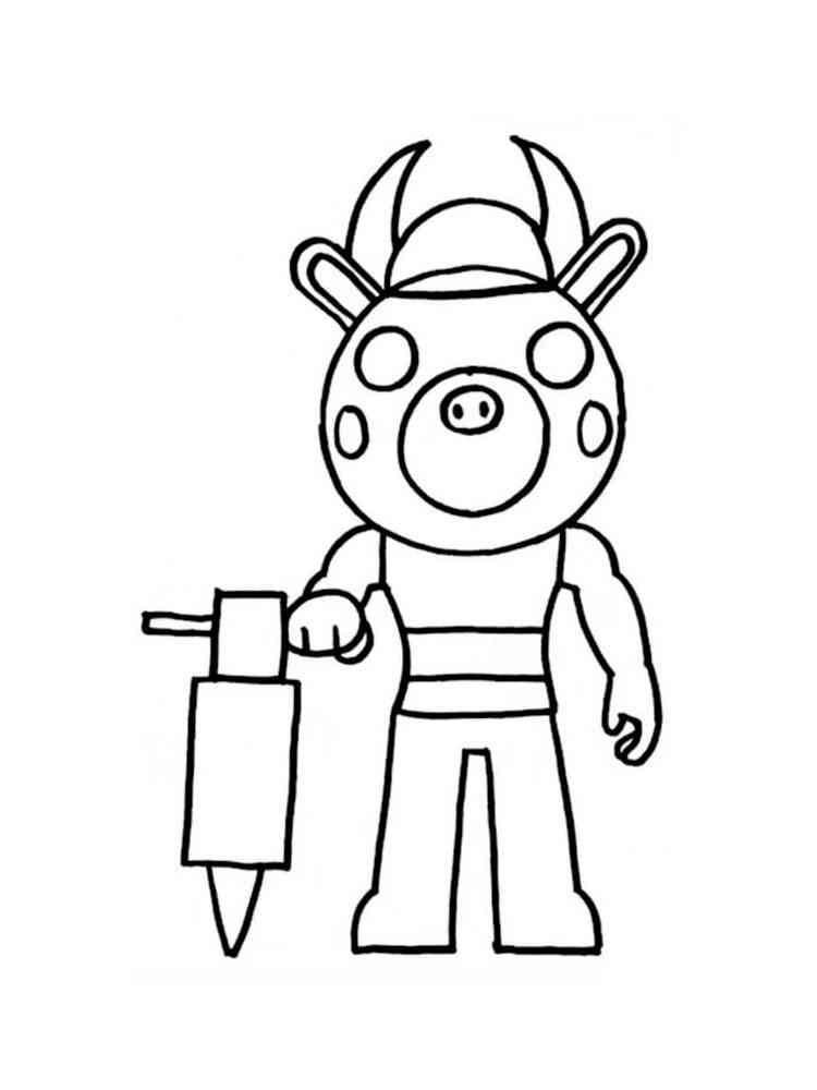 Billy Piggy Roblox coloring page