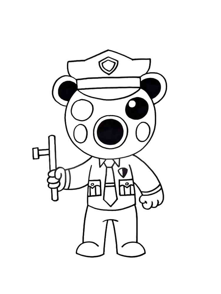 Poley Piggy Roblox coloring page