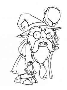 Wizard Zombie from PvZ coloring page