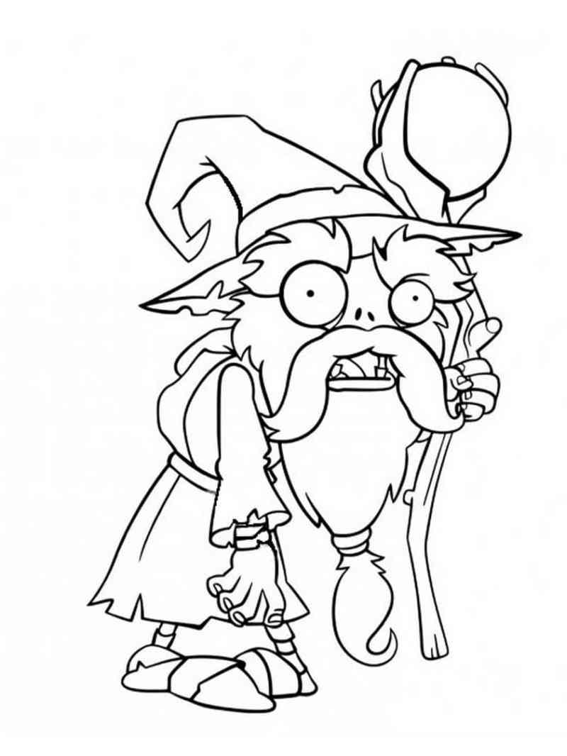 Wizard Zombie from PvZ coloring page