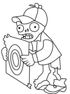 Target Zombie from PvZ coloring page