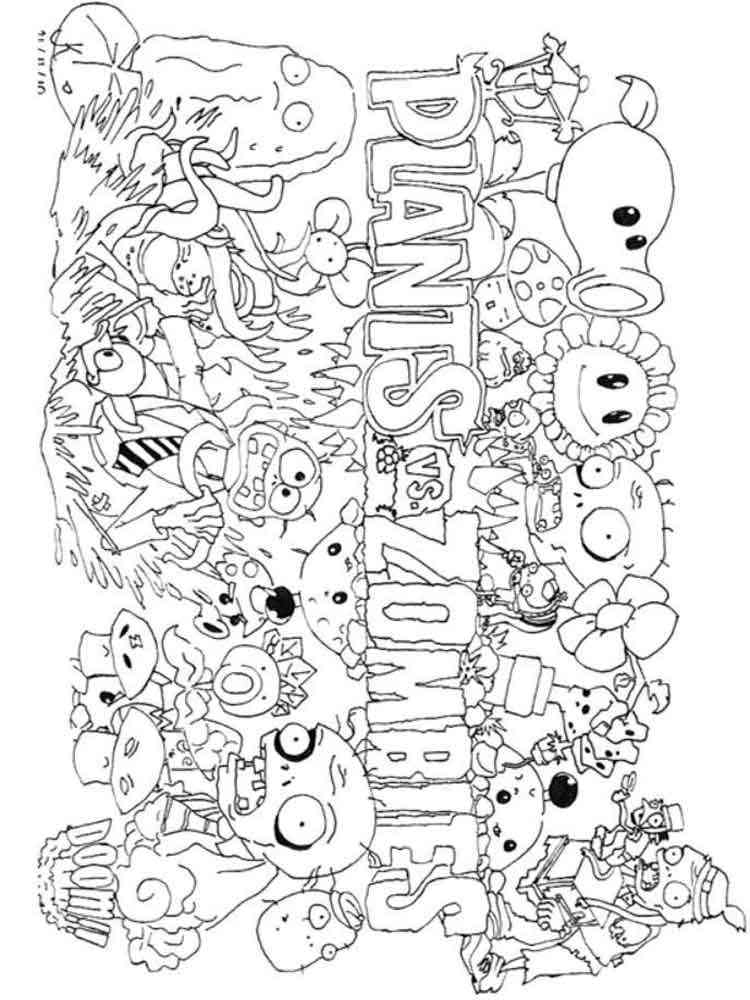 PvZ Game coloring page