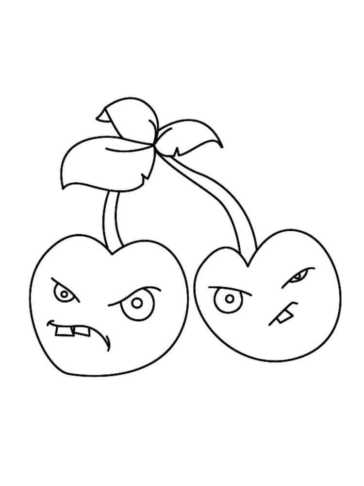 Cherry Bomb from Plants vs. Zombies coloring page
