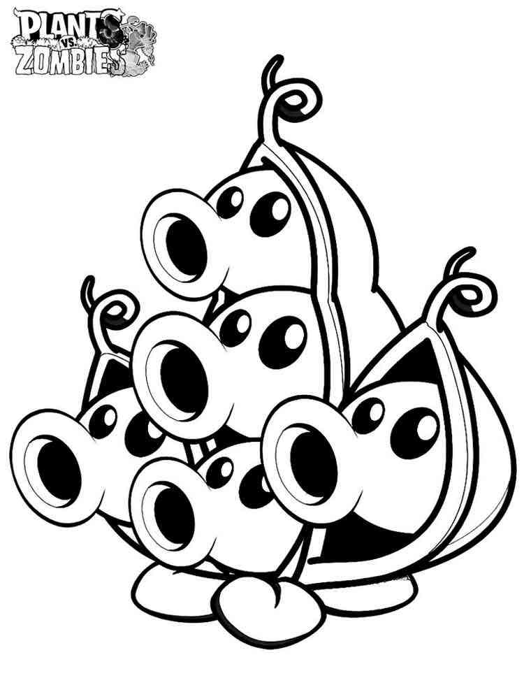 Pea Pod from Plants vs. Zombies coloring page