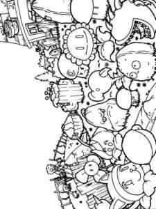Game PvZ coloring page