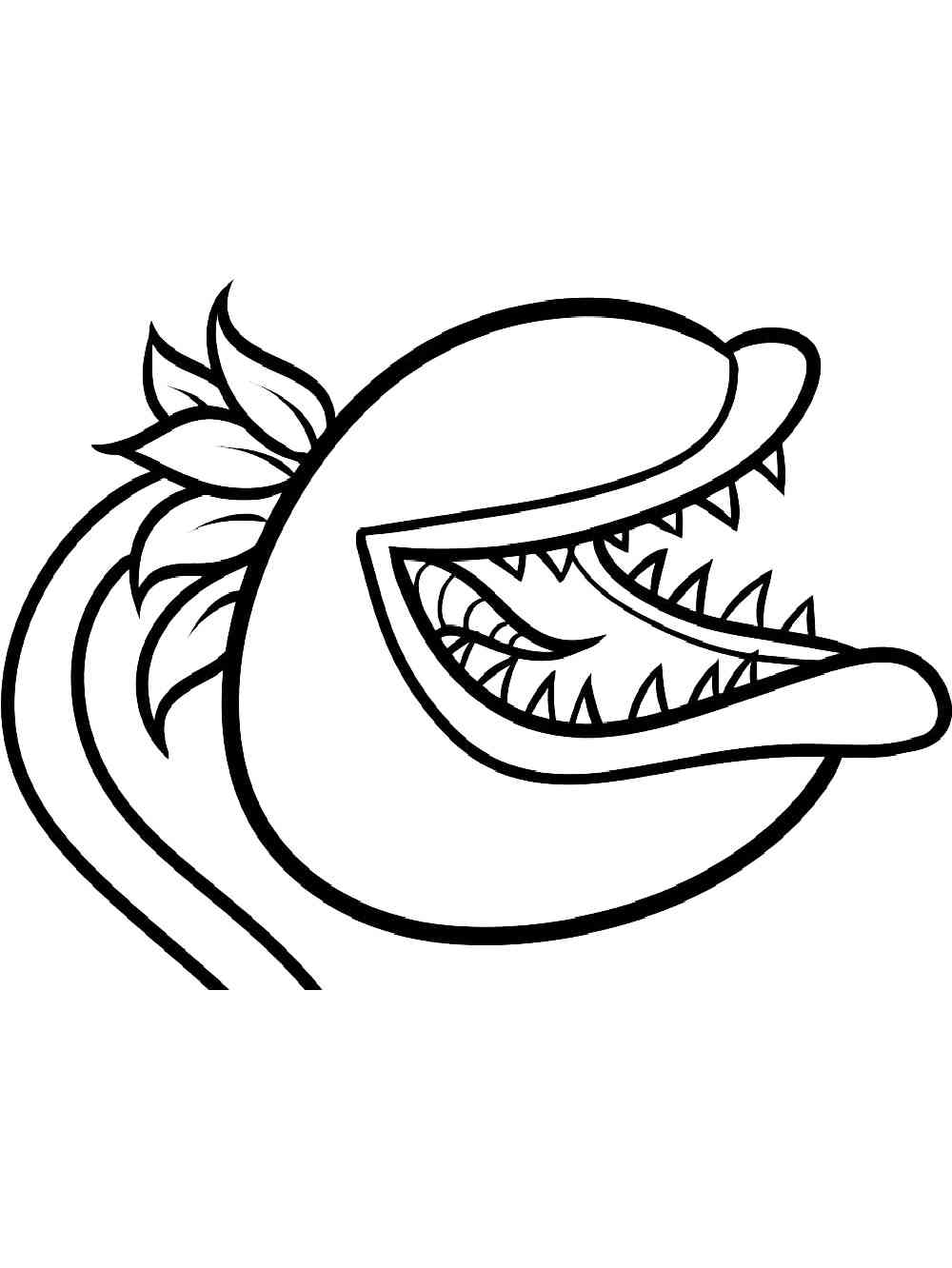 Chomper from PVZ coloring page