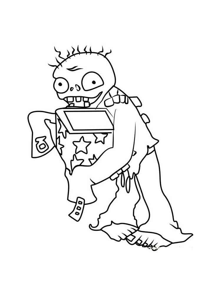 Jack-in-the-Box Zombie from PvZ coloring page