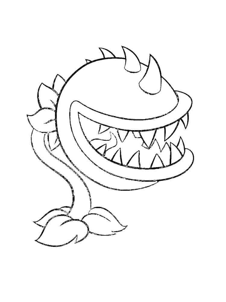 Chomper from Plants vs. Zombies coloring page