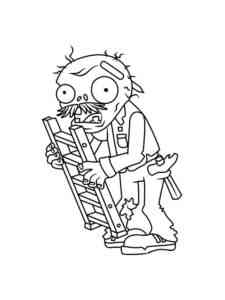Ladder Zombie from Plants vs. Zombies coloring page