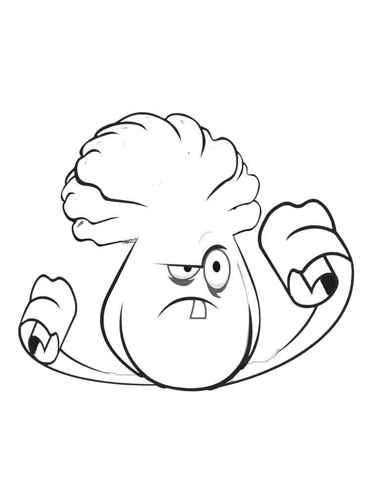 Bonk Choy from Plants vs. Zombies coloring page