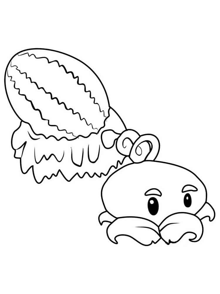 Melon-pult from Plants vs. Zombies coloring page