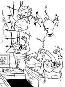 Game Plants vs. Zombies coloring page