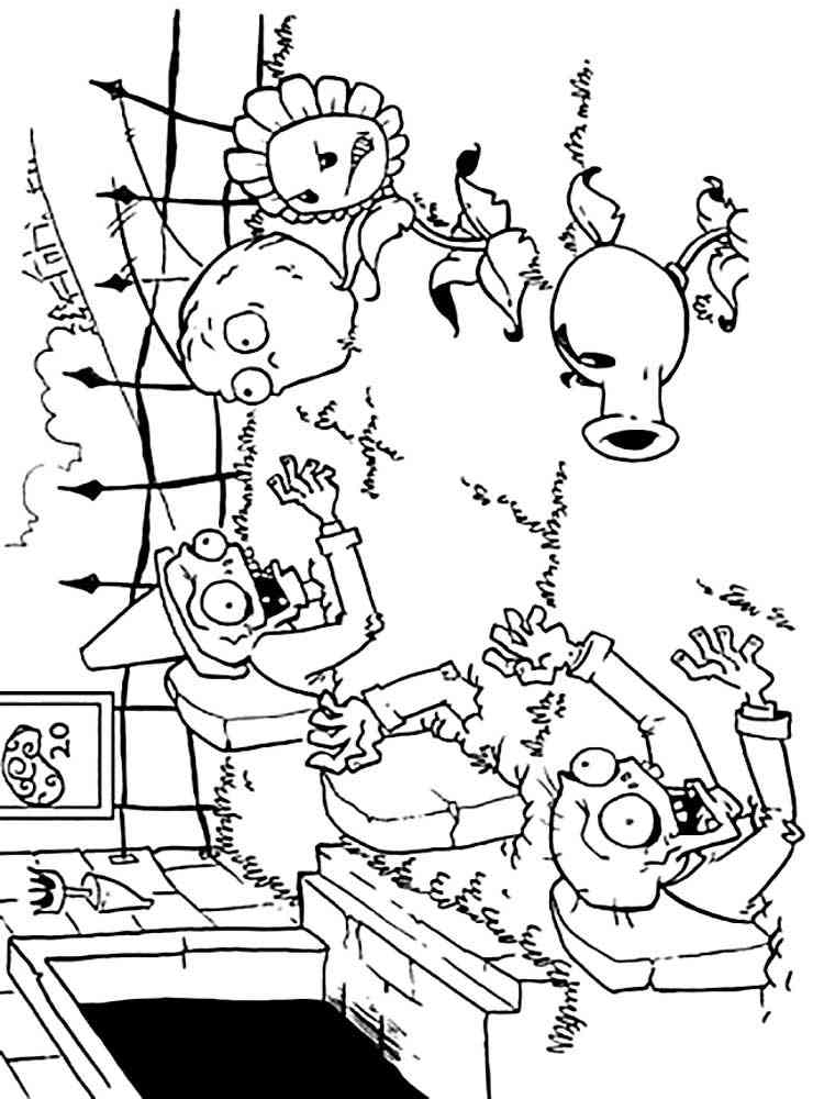 Game Plants vs. Zombies coloring page