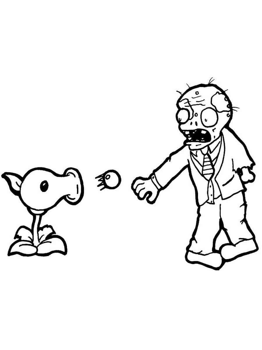 Plants vs. Zombies Characters 1 coloring page