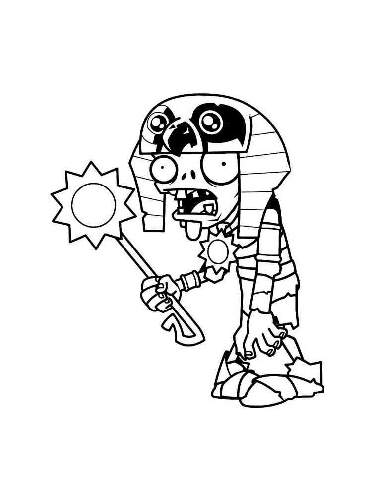 Ra Zombie from Plants vs. Zombies coloring page