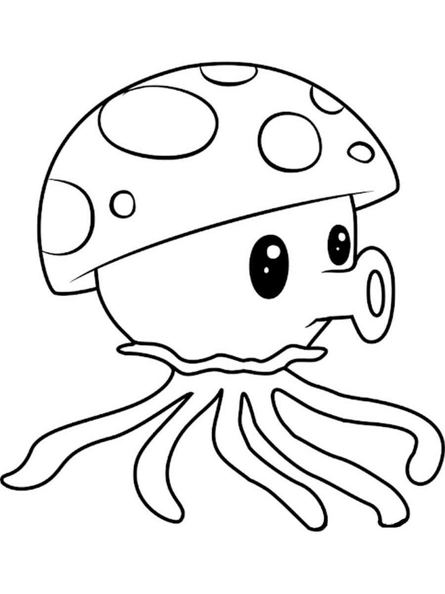 Sea-shroom from Plants vs. Zombies coloring page