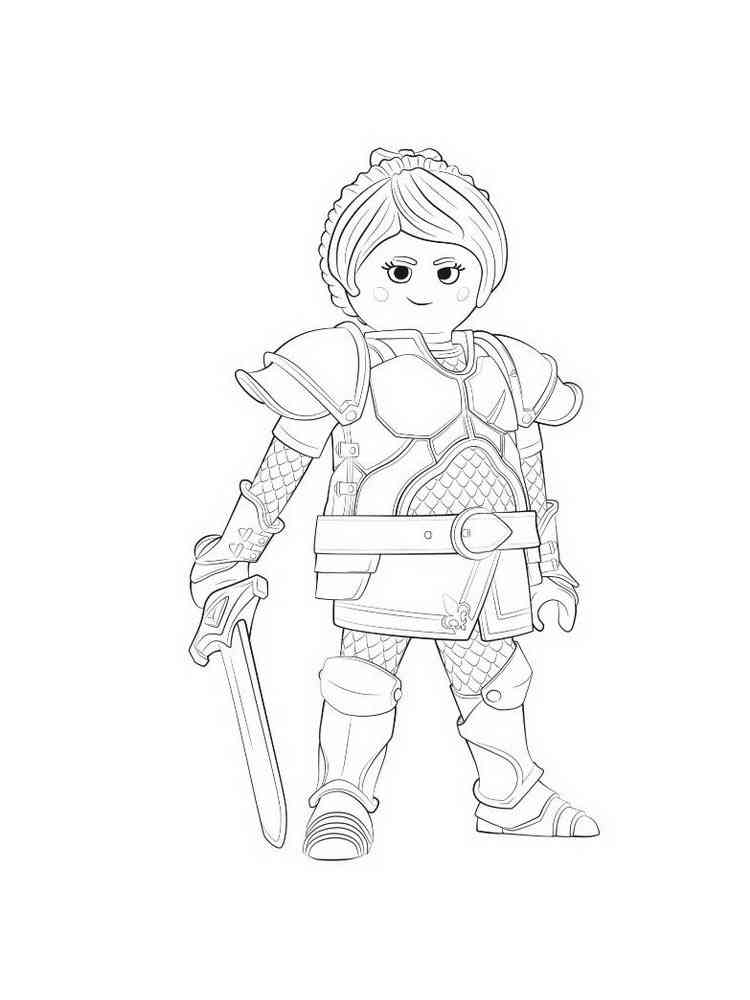 Knight Playmobil coloring page
