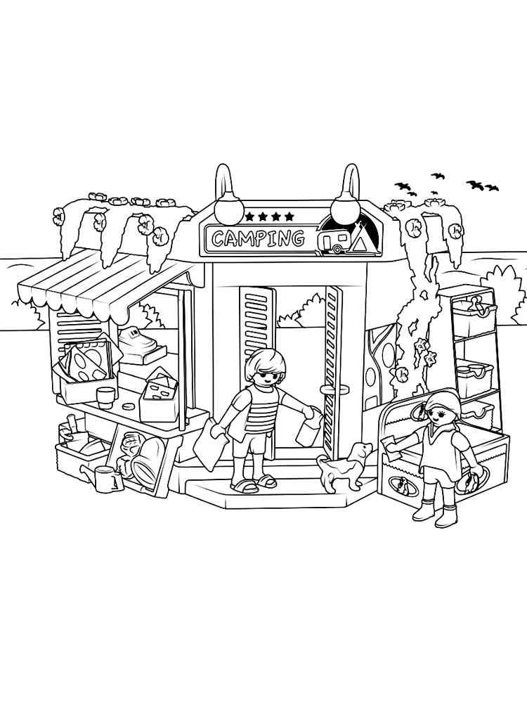 Camping Playmobil coloring page