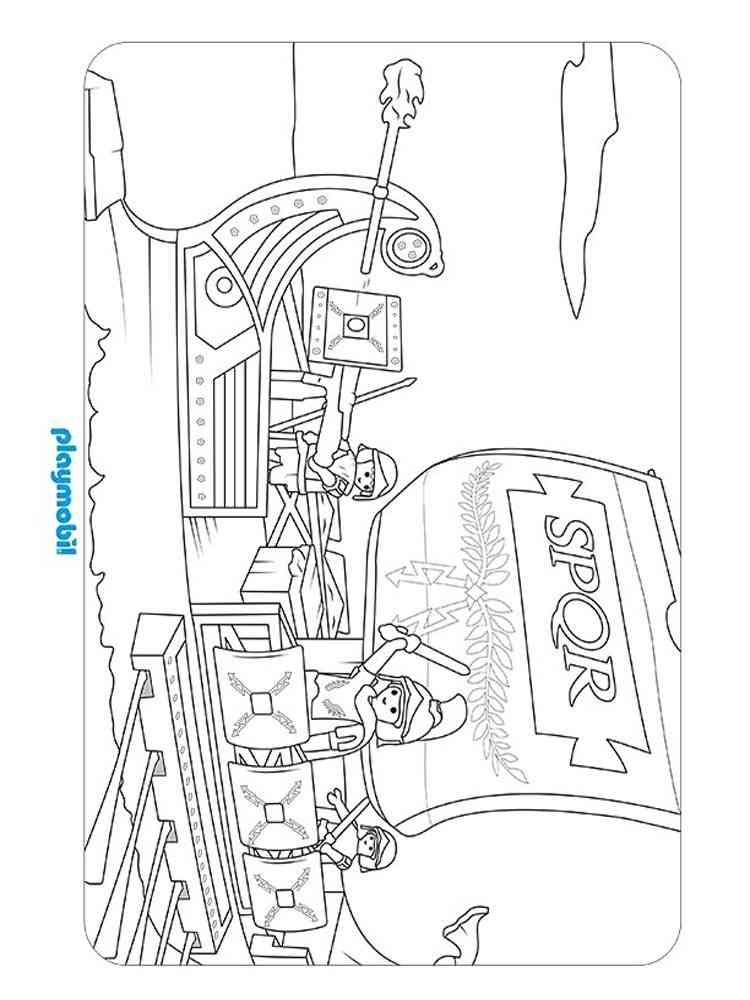 Roman Galera Playmobil coloring page